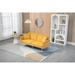 Modern Upholstered Velvet Loveseat Sofa Convertible Couch,Square Arms Reclining Loveseat Sofas w/ Nailhead Backrest & Pillows