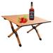 Portable Picnic Table, Rollable Aluminum Alloy Table Top with Folding Solid Frame - 23.60"x23.60"