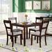 Classic 5 Piece Dining Table Set Industrial Wooden Kitchen Table and 4 Chairs for Dining Room