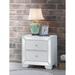 Modern 28-in Silver Champagne Textured Croc Two-Drawer Nightstand with Mirror Accents