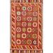 Vegetable Dye Kilim Qashqai Persian Vintage Flatweave Wool Carpet - 3'11"x 6'4"
