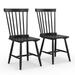 Set of 2 Windsor Dining Chairs with High Spindle Back - 18.5" x 20.5" x 38" (L x W x H)