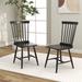 Set of 2 Windsor Dining Chairs with High Spindle Back - 18.5" x 20.5" x 38" (L x W x H)