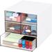 Desk Organizer with 5 Drawers (White )