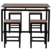 5-Piece Kitchen Counter Height Table Set, Industrial Dining Table with 4 Chairs