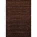 Tribal Brown Gabbeh Indian Area Rug Handmade Wool Carpet - 5'3"x 7'9"