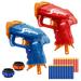 2 Pack Mini Blaster Set for Nerf Gun Small Toy Pistol for Boys with 20 Refill Foam Darts 2 Wristbands Birthday Gifts Stocking Stuffers for Toddlers and Age 3-5 5-7 8-12 Year Olds Kids and Adults