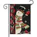 Christmas Garden Flag Snowman Winter 12 x 18 Double Sided Welcome Buffalo Plaid Christmas Decorations Yard Flag Small Burlap Holiday Seasonal Snowflake Outdoor Decorative Sign Outside Banner