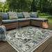 Style Haven Talcot Vintage Traditional Grey/ Teal Indoor-Outdoor Area Rug 5 3 X 7 3 5 x 8 Outdoor Indoor Bedroom