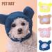 Yirtree Pet Headgear Cartoon Shape Super Soft Fastener Tape Non-Fading Ultra-Thick Dress Up Polar Fleece Cat Headwear Pet Dog Winter Warm Hat Decor Pet Supplies