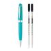 Cross Bailey Light Polished Teal Resin Ballpoint Pen with Black Ballpoint Refills (2-Pack)