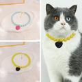 Yirtree Pet Necklace Extended Length Adjustable Beads Hear Pendant Candy Color Cat Dog Collar Necklace Pet Accessories