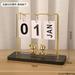 NUOLUX Desktop Calendar Wooden Calendar Reusable Perpetual Calendar Table Calendar Decor