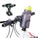 Riguas Bottle Cage Adapter 360-degree Rotation Non-slip Adjustable Multifunctional Converter Base Fixing Aluminum Alloy MTB Road Bike Water Bottle Holder Mount Bicycle Accessories