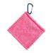 yotijar Golf Ball Towel with Clip Golf Ball Cleaner Pocket for Men Women Microfiber Wiping Cloth Golf Ball Cleaning Towel Golfer Gift Pink