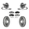 Transit Auto - Front Hub Bearing Assembly Disc Brake Rotors And Ceramic Pads Kit For Dodge Grand Caravan Chrysler Town & Country Ram C/V Volkswagen Routan With Single Piston Caliper KBB-100923