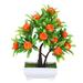 Artificial Potted Fruit Trees Fake Strawberries Trees Fake Orange Trees Bonsai