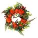 HANXIULIN Fall Peony and Pumpkin Wreath Artificial Fall Wreath Autumn Front Door Wreath Thanksgiving Wreath for Home Farmhouse Decor and Festival Celebrationï¼ˆ38*38cmï¼‰ Holiday Home Decor