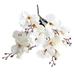 Garden Faux white silk orchid Decoration Artificial Flower Kitchen Windfall Faux Orchid Arrangements Table Centerpiece Silk Flowers White Petals With Purple Stamens For Home Decor Office Wedd