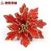 4pcs Artificial Poinsettia Flowers Christmas Tree Flower Ornaments Christmas Tree Flower Decorations