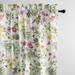 Destiny White Multi/Floral Pole Top Drapery Panel - Pair 50 x120