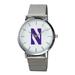 Men's Silver Northwestern Wildcats Plexus Stainless Steel Watch