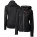 Women's Cutter & Buck Heather Charcoal Nebraska Huskers Mainsail Sweater Knit Full-Zip Hoodie Jacket