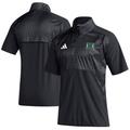 Men's adidas Black Hawaii Rainbow Warriors Sideline Short Sleeve Quarter-Zip Pullover Top