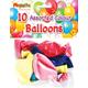 10 Assorted Coloured Balloons