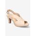 Women's Christy Sandals by Easy Street in Nude Patent (Size 8 1/2 M)