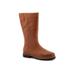 Wide Width Women's Franki Mid Calf Boot by Trotters in Luggage (Size 11 W)