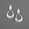 Lucky Brand Modern Hammered Metal Drop Earrings - Women's Ladies Accessories Jewelry Earrings in Silver