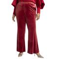 Plus Size Women's Flare Leg Tuxedo Trouser by ELOQUII in Biking Red (Size 22)