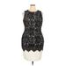 Lauren by Ralph Lauren Casual Dress - Bodycon Crew Neck Sleeveless: Black Dresses - Women's Size 14