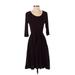 Matilda Jane Casual Dress - A-Line: Burgundy Solid Dresses - Women's Size X-Small