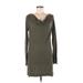 Pure & Good Casual Dress - Sweater Dress Cowl Neck Long sleeves: Gray Solid Dresses - Women's Size Medium