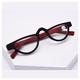 XIAOYUE Mens Womens Retro Fashion Half Moon Frame Reading Glasses, Cat Eye Resin Eyeglasses (Color : Red, Size : 3.0 x)