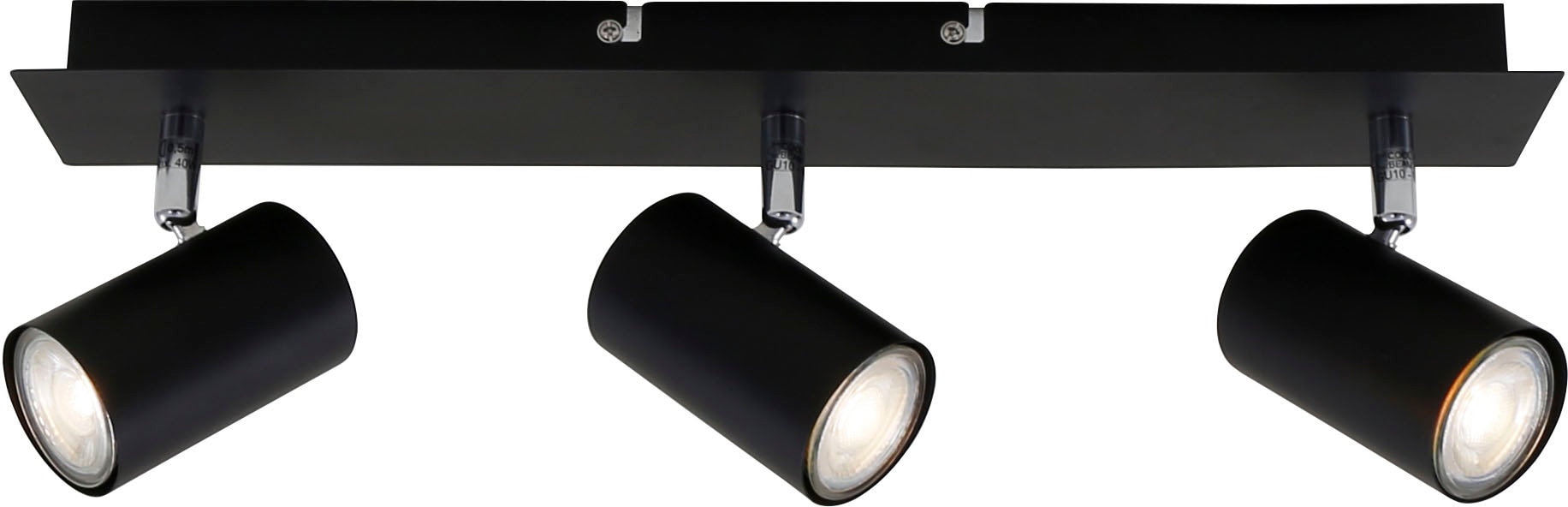 BRILONER LEUCHTEN LED Deckenspots "2857035 Run", schwarz, Leuchten, Deckenlampe, 45x8x12,3cm, max.40W, GU10, Wohnzimmer, Flur, Büro Image