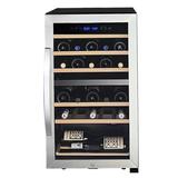 Allavino Cascina 19" 28 Bottle Dual Zone Freestanding Wine Refrigerator in Gray | 33 H x 19 W x 18.75 D in | Wayfair KWR28D-2SR