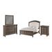 CDecor Home Furnishings Addison Upholstered Sleigh 4 Piece Configurable Bedroom Set Upholstered, Wood in Brown/Green | Queen | Wayfair 224218Q-S4