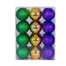 The Holiday Aisle® Christmas Ball Ornament Set of 24 Plastic in Green/Yellow/Indigo | 3 H x 3 W x 3 D in | Wayfair 63396AD774FC44748E3AF74AA1CC1761