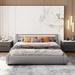 Brayden Studio® Platform bed w/ a Hydraulic Storage System w/ LED Light Headboard Upholstered/Metal in Gray | 26.73 H x 65.83 W x 88.47 D in | Wayfair