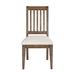 Winston Porter Moretto Slat Back Side Chair Dining Chair Wood/Upholstered/Fabric in Brown | 40 H x 19.5 W x 22.5 D in | Wayfair