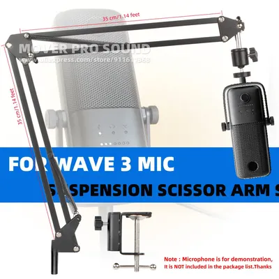 HONArm-Support de microphone à suspension de bureau ciseaux micro T1 Elgato Wave 3 support de