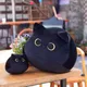 18/40/55cm Kawaii Black Cat Plush Toys Stuffed Soft Round Animal Cat Pillow Nap Cushion Creative