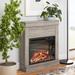 Ameriwood Home Melwood Electric Fireplace with Mantel & Touchscreen Display, Gray Oak