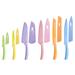 6-Piece Color-Coded Stainless Steel Chef Knife Set with Covers - Colorful