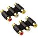 RCA Connector Haokiang (2 Pack) Audio Video 3-RCA Female to Female Coupler Adapter