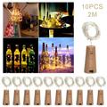 miuline 10Pcs Wine Bottle Lights with Cork 2m 20 LED Operated Copper Wire Fairy String Light