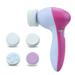 Nebublu Facial Cleansing Brush Handheld Facial Cleaner 5 In 1 Electric Face Brush for Deep Cleansing Battery Powered Makeup Removal Tool